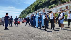 北川港で東伊豆地区関係機関合同水難救助訓練を開催